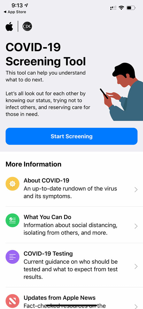 Apple CDC COVID-19 App
